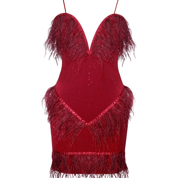 All Eyes On Me Red Mini Dress - Picture 4 of 6